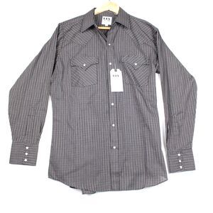 Ely Cattleman Long Sleeve Western Shirt Checkered Size Medium